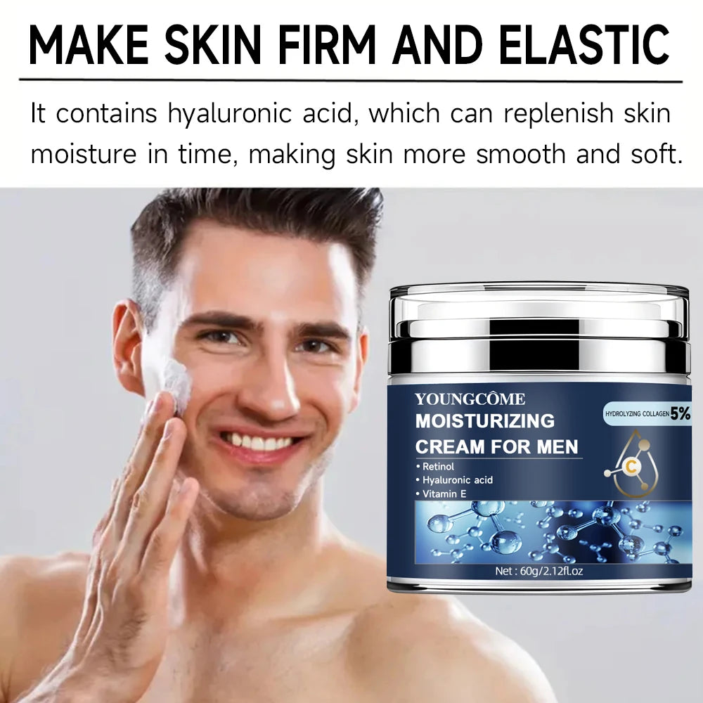 Men's Collagen Face Cream – Retinol & Hyaluronic Acid, 30/60g Men's Face Cream Qst