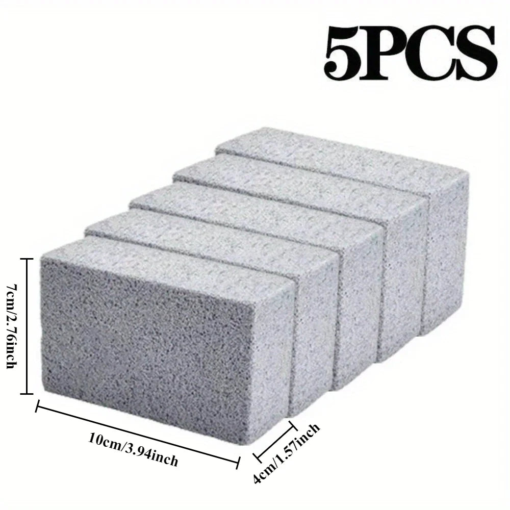 BBQ Grill Cleaning Pumice Stone Brick Set of 5 | Grease Remover Grill Cleaning Brick Qme 5pcs