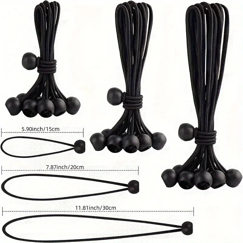 Heavy Duty Ball Bungee Cords for Tents, Gazebos & Camping Bungee Cord Set Qme