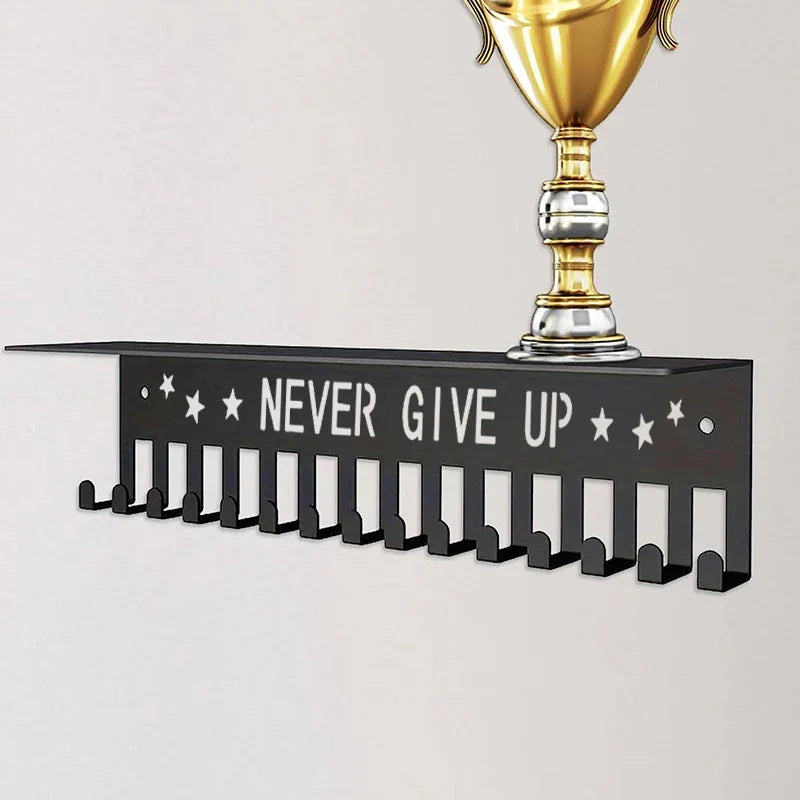 Metal Wall-Mounted Medal Hanger Rack – Large Capacity Display Medal Display Rack Qme Default Title