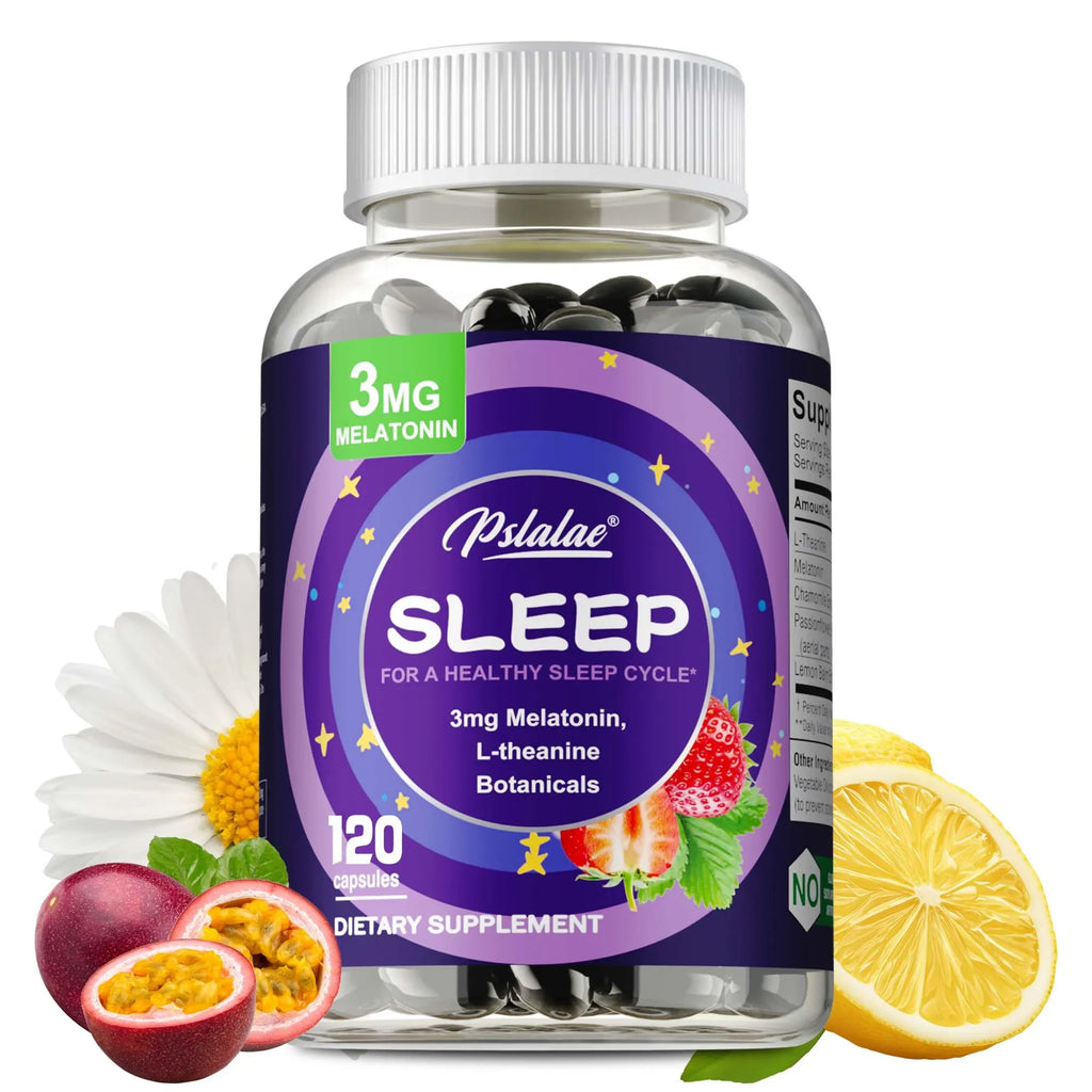Pslalae Melatonin & L-Theanine Sleep Supplements | 3mg Sleep Supplement Qst