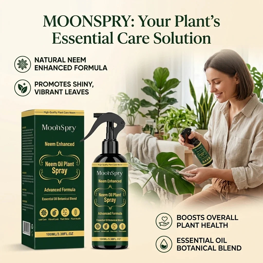 Neem Oil Plant Leaf Spray – Boost Gloss & Cleanse 100ml Plant Leaf Spray Qme 3 x 100ML Boxed