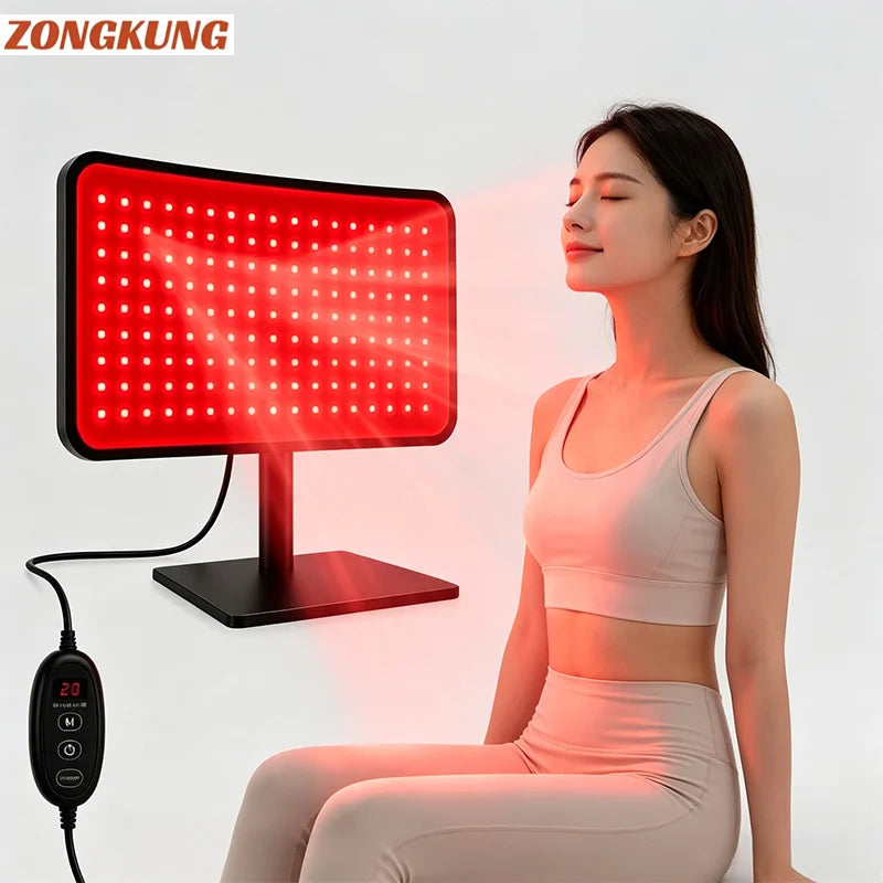 ZONGKUNG 120 LED Red Light Therapy Panel 660nm 850nm Red Light Therapy Panel Qst