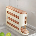30-Egg Rolling Dispenser Rack | Fridge Egg Organizer Box Egg Dispenser Rack Qme yellow