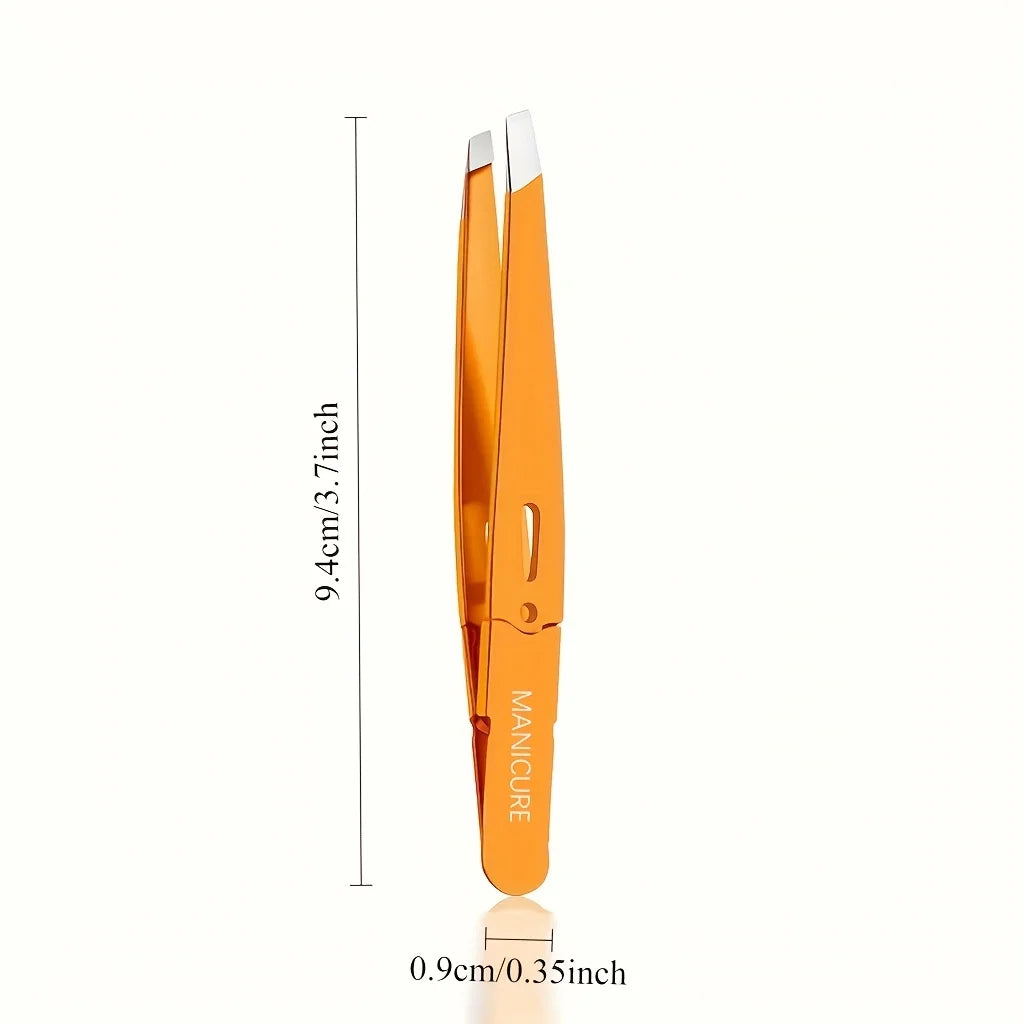 Professional Precision Slant Tip Tweezers | Stainless Steel Precision Tweezers Qme