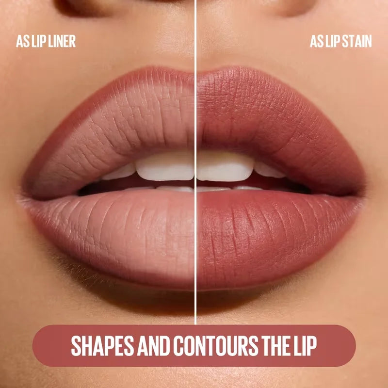 Qme Lip Stain Liner Pen – Waterproof Matte Tint, 6 Shades Lip Liner Pen Qme