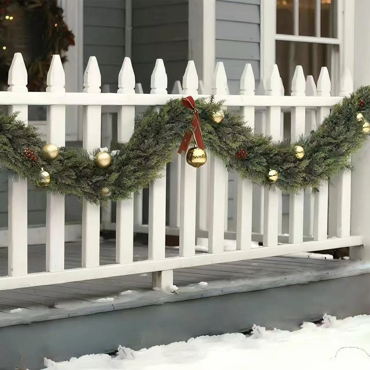 Artificial Green Pine Christmas Garland – Fireplace & Mantel Christmas Garland Qme