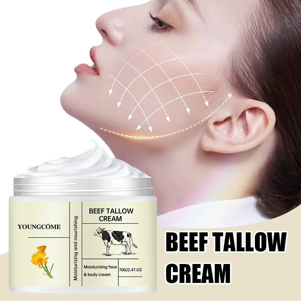 YOUNGCOME Beef Tallow Face Cream – Brightening & Moisturizing Face Moisturizing Cream Qst
