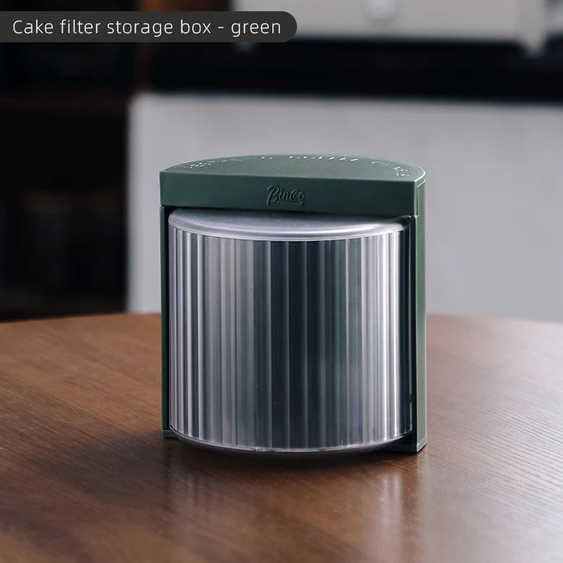 BINCOO Coffee Filter Paper Storage Box | Dust-Proof Holder Coffee Filter Holder Qst green