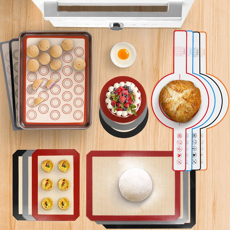 Silicone Baking Mat 42x29.5cm – Non-Stick Cookie Macaron Sheet Silicone Baking Mat Qst
