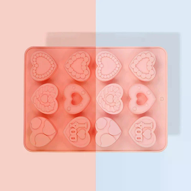 3D Heart Shape Silicone Mold – Fondant, Soap & Chocolate Silicone Baking Mold Qme