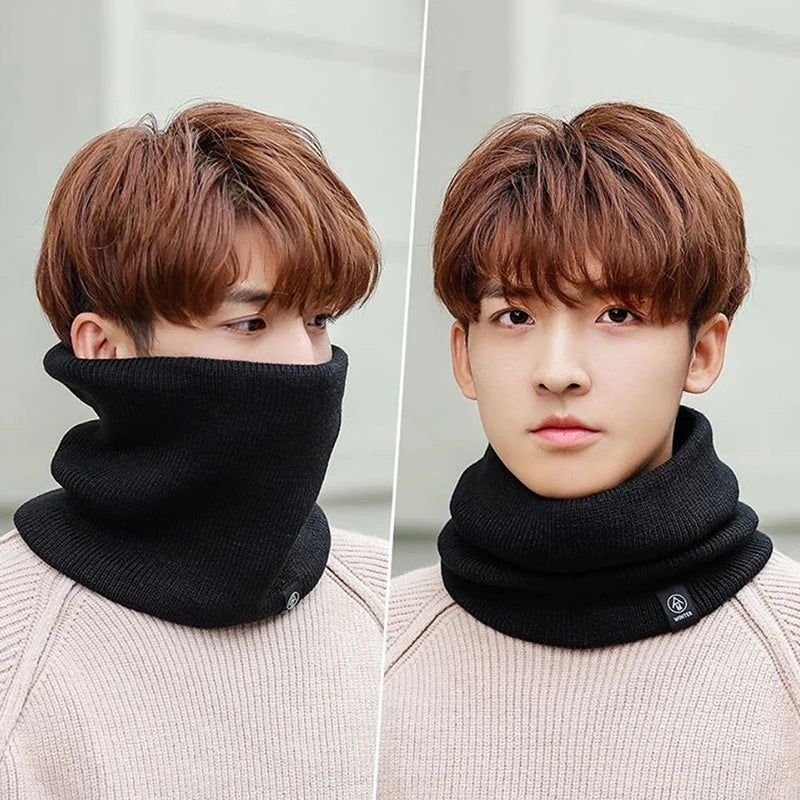 Thickened Knit Neck Warmer Scarf – Unisex Wool Pullover Winter Neck Warmer Qst