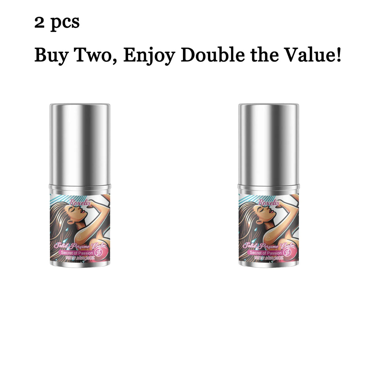 Unisex Solid Perfume Balm Stick – Alcohol-Free Floral Fragrance Solid Perfume Balm Qst 2 pcs