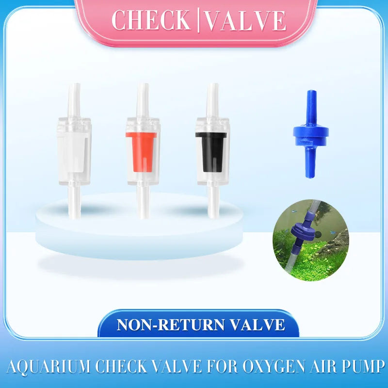 Aquarium Check Valve Air Pump Accessories – Black Mini 5 or 10 Pack Aquarium Check Valve Qme