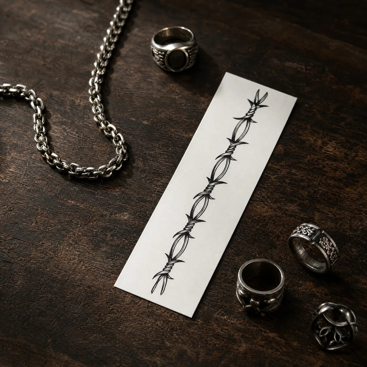 Thorn Armband Temporary Tattoo – Waterproof & Long-Lasting Temporary Tattoo Qme