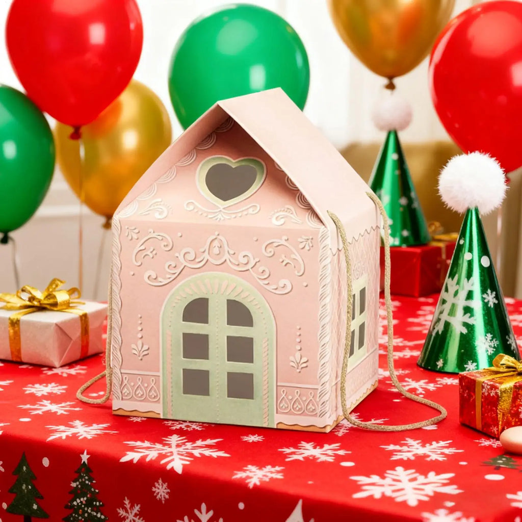 Christmas House Shape Candy Boxes | Festive Paper Gift Containers Holiday Gift Box Qme