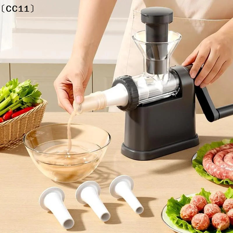 Manual Sausage Stuffer Machine – Hand-Crank Meat Injector Sausage Stuffer Qme
