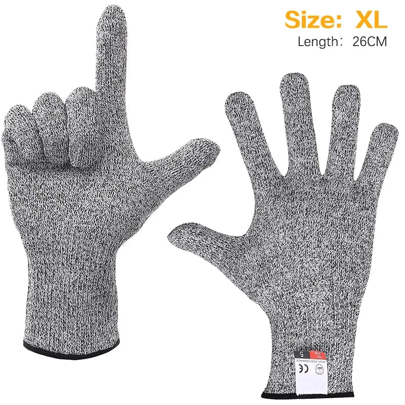 Level 5 Cut Resistant Gloves Food Grade Safety – 1 Pair Cut Resistant Gloves Qme XL
