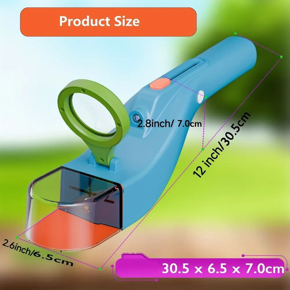 Bugview 5X Magnifying Bug Catcher with LED Light – Kids & Adults Bug Catcher Tool Qme