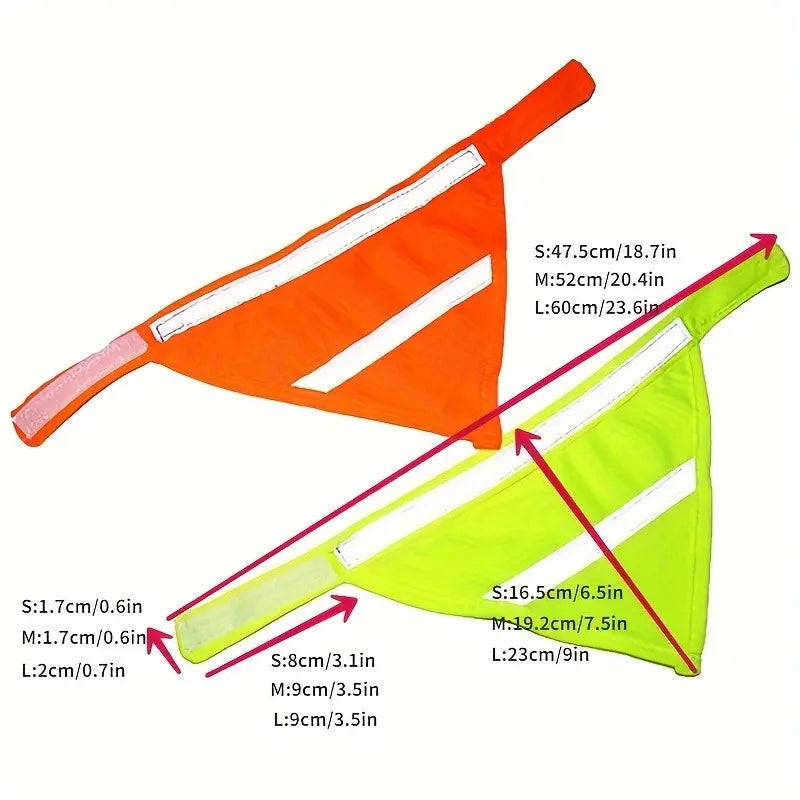 Reflective Pet Triangle Scarf Bandana for Small/Medium Dogs Dog Bandana Scarf Qme