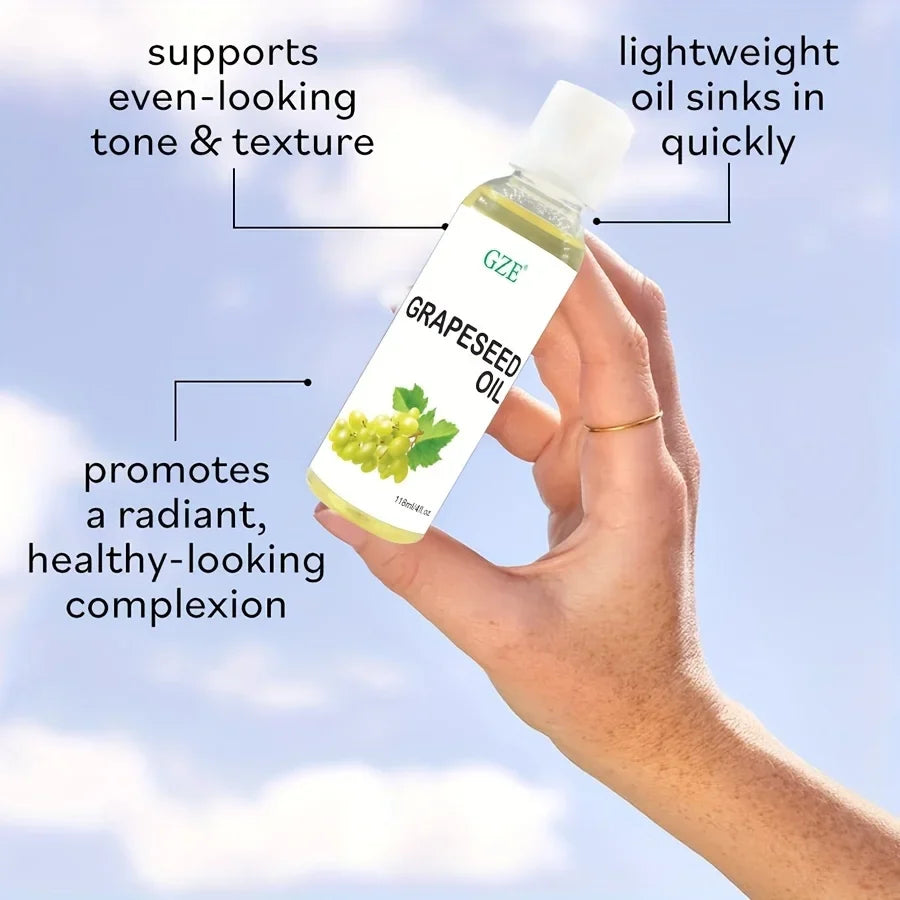 GZE Grapeseed Oil Moisturizer – Vegan, Silky, All Skin Types Grapeseed Oil Moisturizer Qme