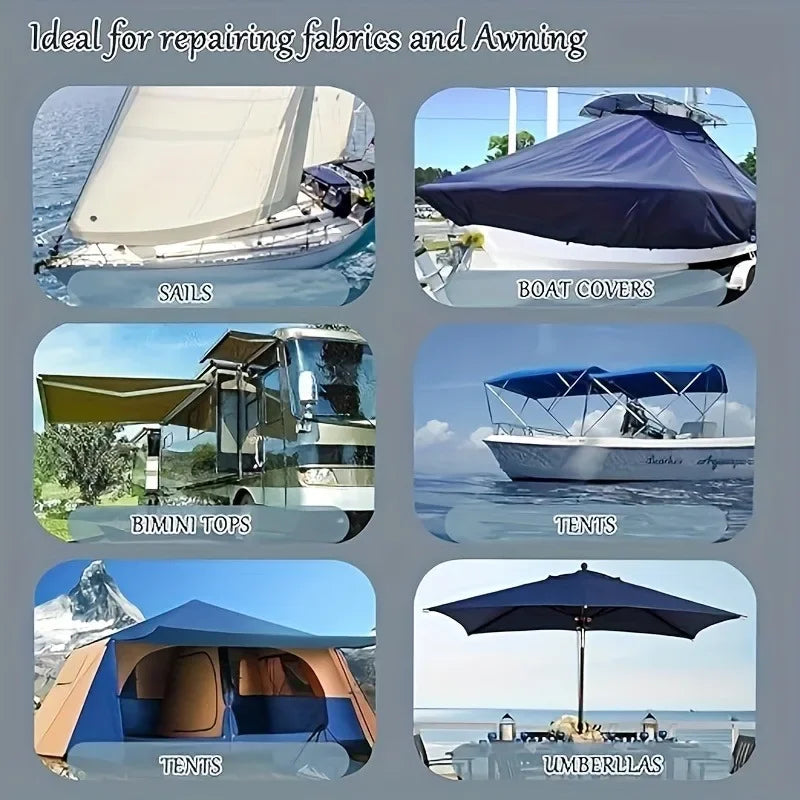 RV Awning Repair Tape – Waterproof Canvas, Tarp, Tent & Boat Waterproof Repair Tape Qme