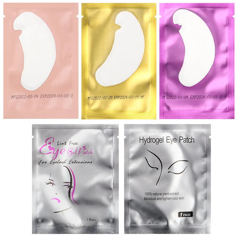 50 Pairs Hydrogel Eye Pads for Eyelash Extensions – Lint Free Eyelash Extension Pads Qme