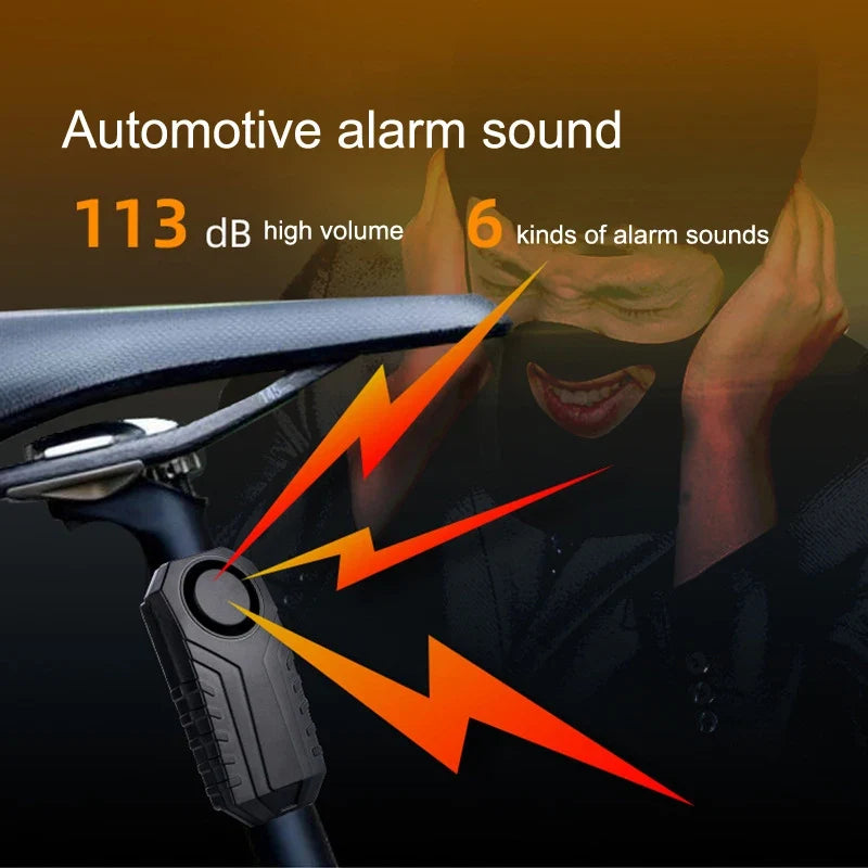 Wireless Bicycle & Motorcycle Vibration Alarm | Remote Control Bike Security Alarm Qme