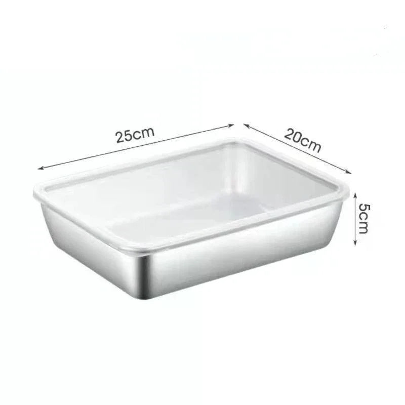 304 Stainless Steel Food Storage Boxes Set with Lids – 3 Pc Food Storage Containers Qme