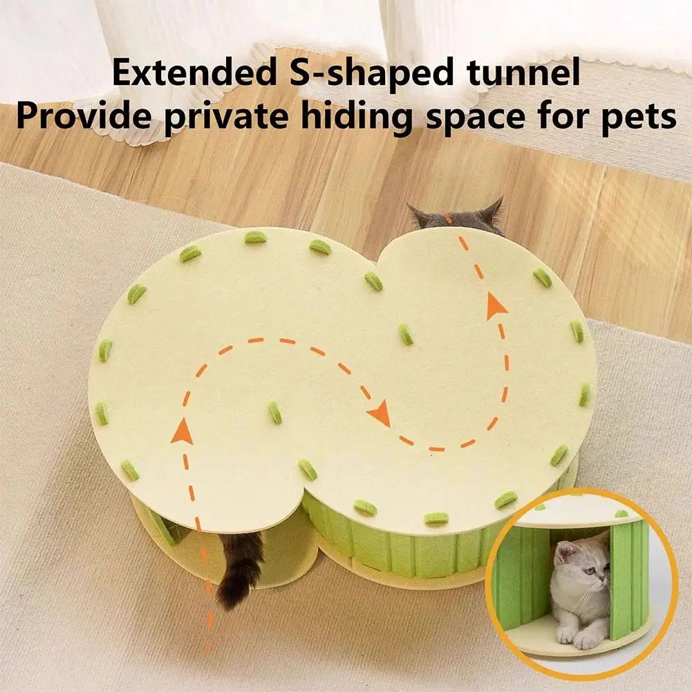 Cat Tunnel Toy House – Multifunctional Interactive Kitten Tunnel Cat Tunnel Toy Qme