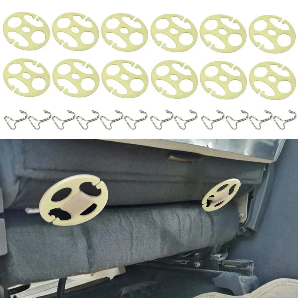 Car Seat Cover Clips & Metal Locking Hooks – 24-Piece Set Seat Cover Clips Qme