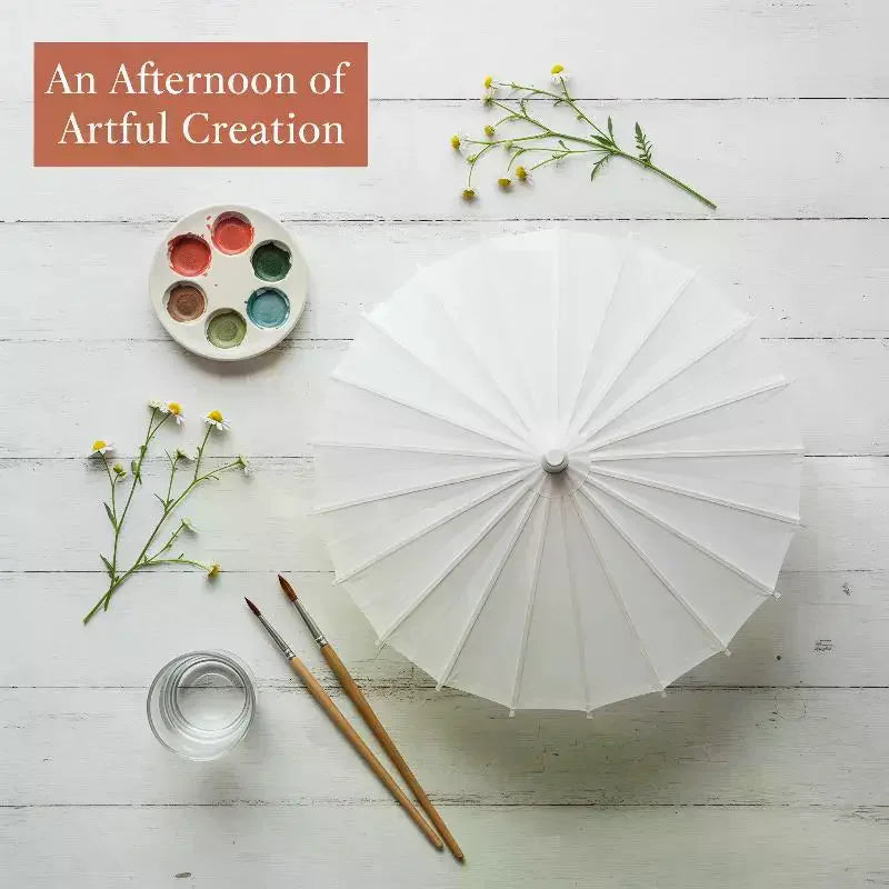 Blank Paper Umbrella DIY Craft Prop – 20cm to 84cm Sizes DIY Craft Prop Qme