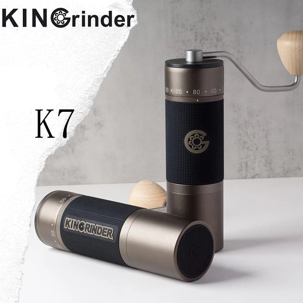 Kingrinder K7 Manual Coffee Grinder 48mm 7-Core Burr Mill Manual Coffee Grinder Qst
