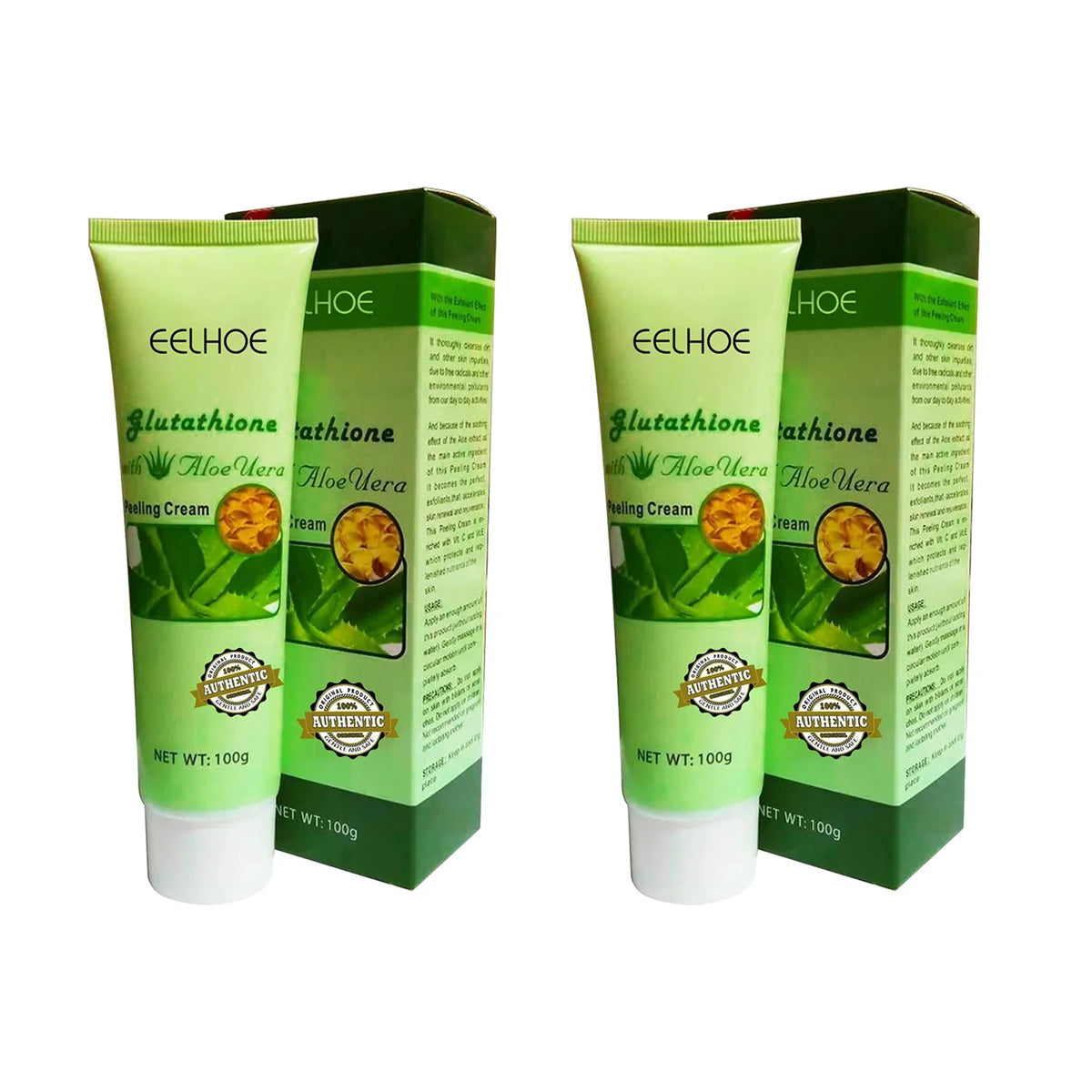 EELHOE Aloe Vera Exfoliating Face Scrub & Cleansing Cream 100g Facial Exfoliating Scrub Qst 200g Boxed