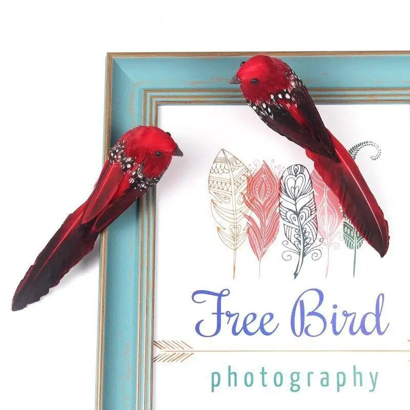 Foam Feather Artificial Parrot Bird Model – Home & Garden Decor Decorative Bird Figurine Qme