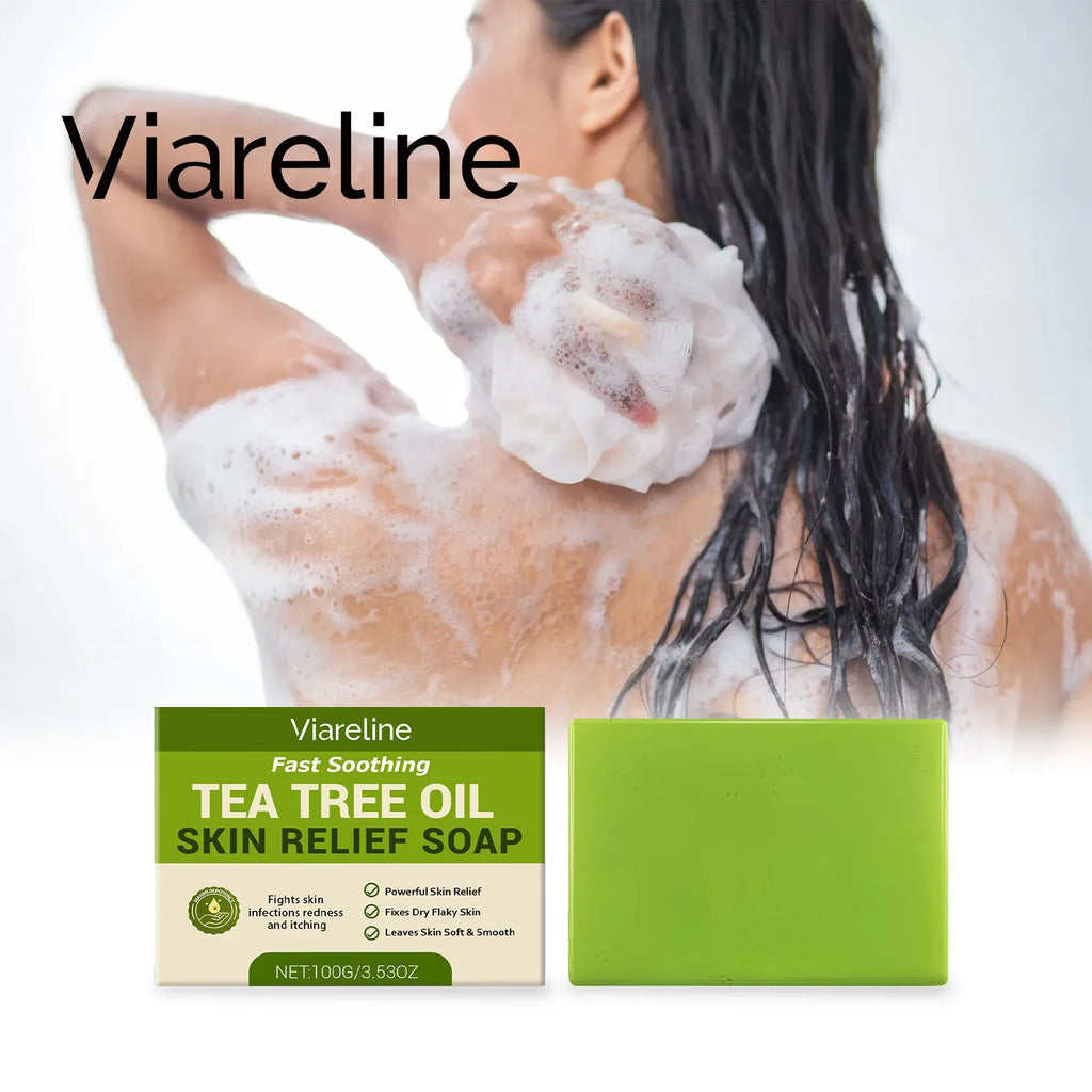Tea Tree Oil Natural Bar Soap – Exfoliating Body & Face Cleanser Natural Bar Soap Qme