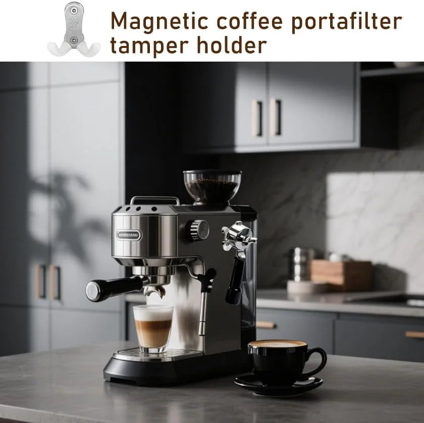 Wall Mount Portafilter Holder – Stainless Steel Espresso Organizer Portafilter Holder Qme