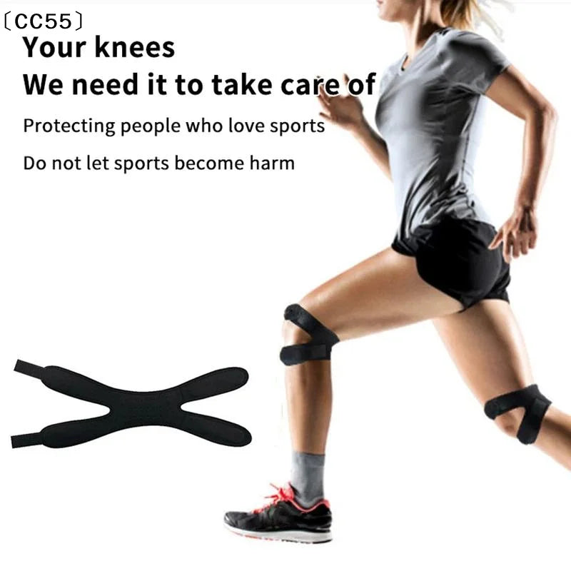 Double Strap Knee Support Sports Brace – Adjustable, 1 PCS Knee Support Brace Qst