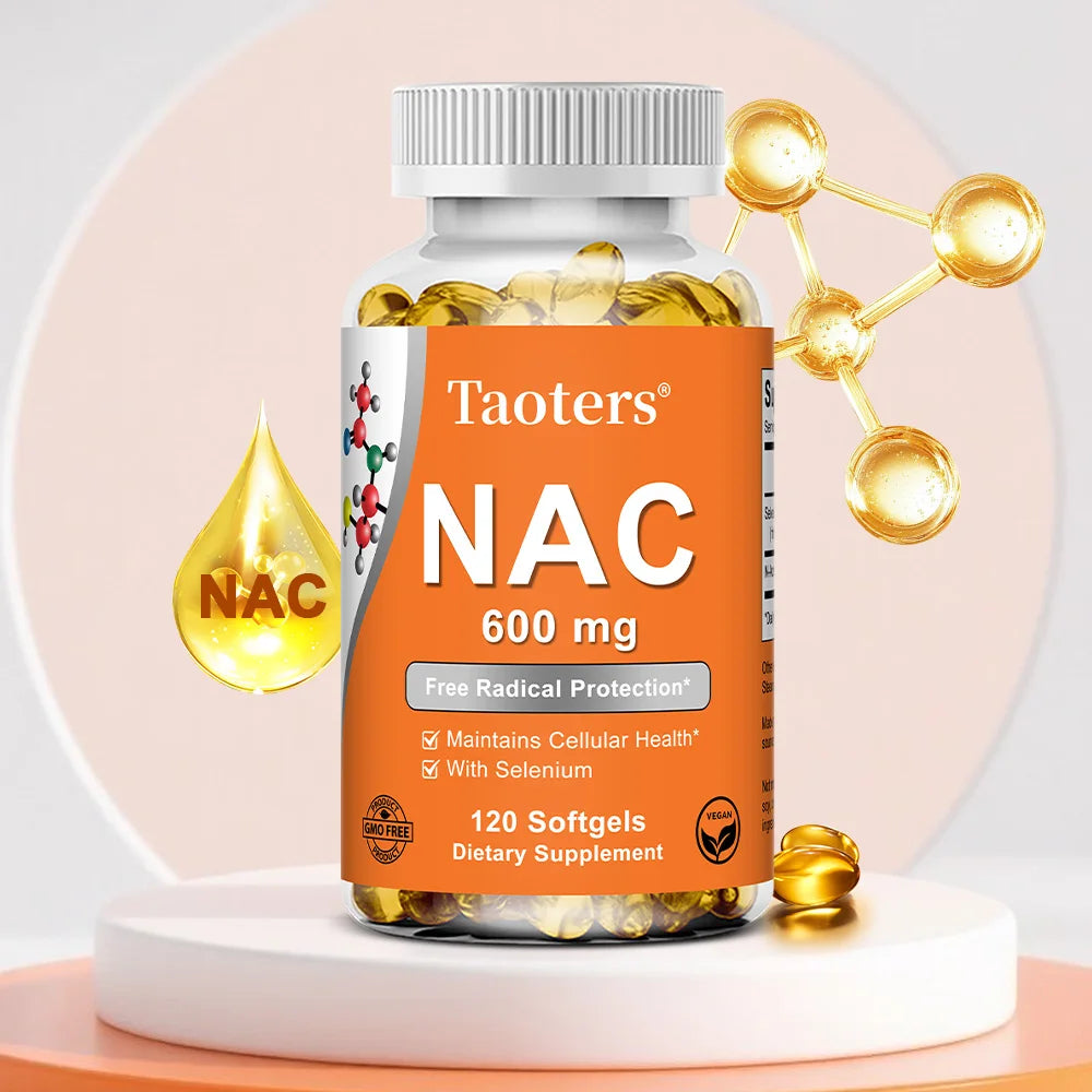 NAC Capsules 600mg – Antioxidant, Skin & Immune Support Dietary Supplement Qst