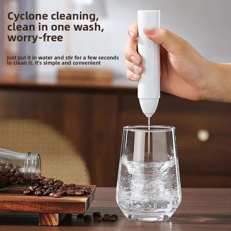 ZARTSEN USB Rechargeable Mini Milk Frother – 3-Speed Foam Maker Milk Frother Qst
