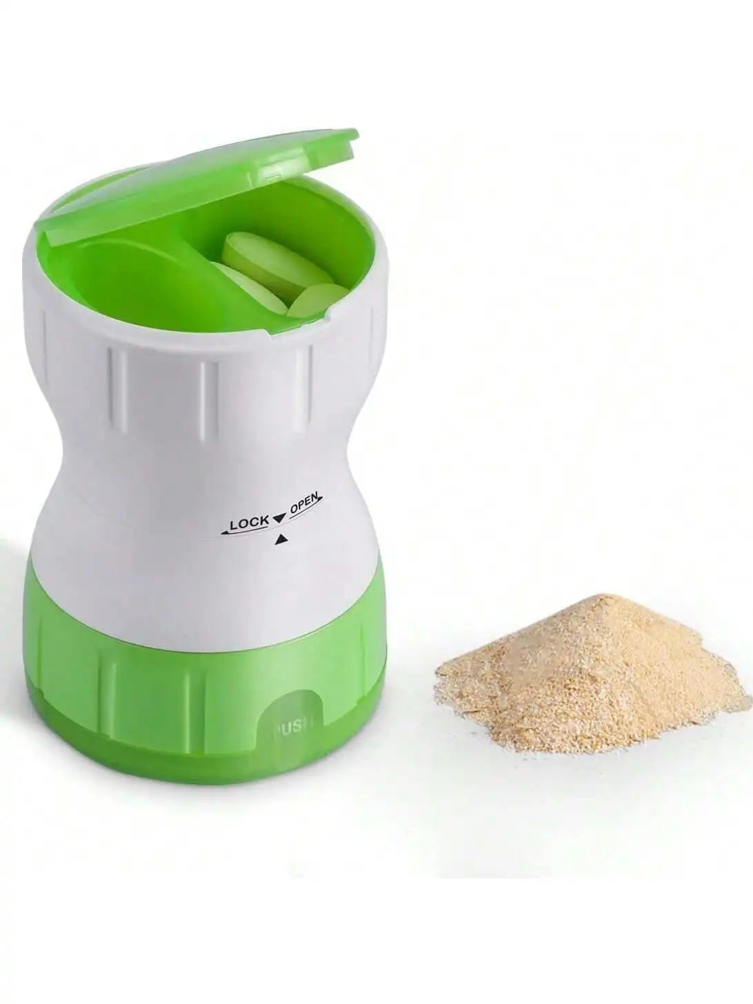 3-in-1 Ceramic Core Rotating Medicine Grinder Box Pill Grinder Qme