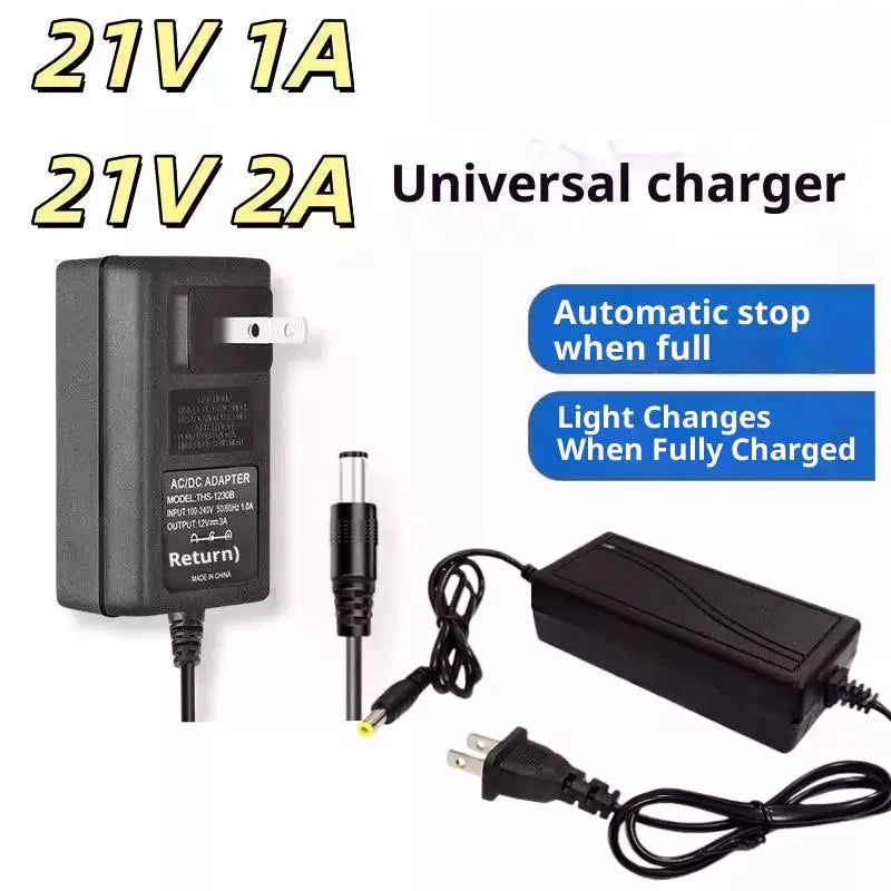 21V Fast Charger Adapter for Lithium Electric Wrench – 1A/2A DC Power Tool Charger Qme