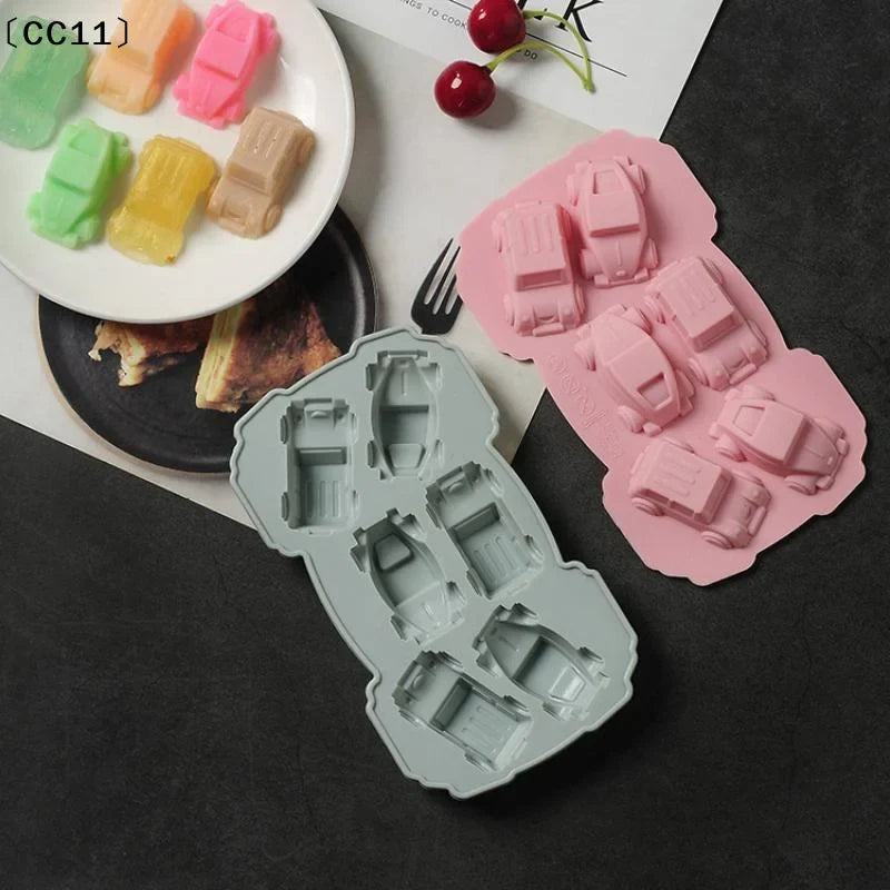 Vehicle Silicone Mold – Car & Train Crayon Making 4/6/8 Cavity Silicone Craft Mold Qme