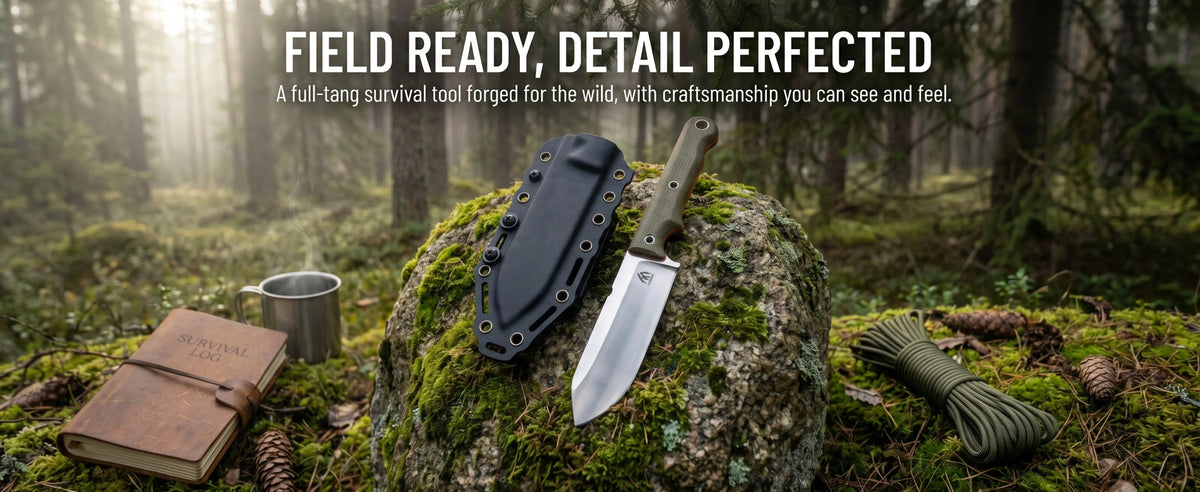 Steel Fixed Blade Knife – Portable Camping & Outdoor Tool Fixed Blade Knife Qst