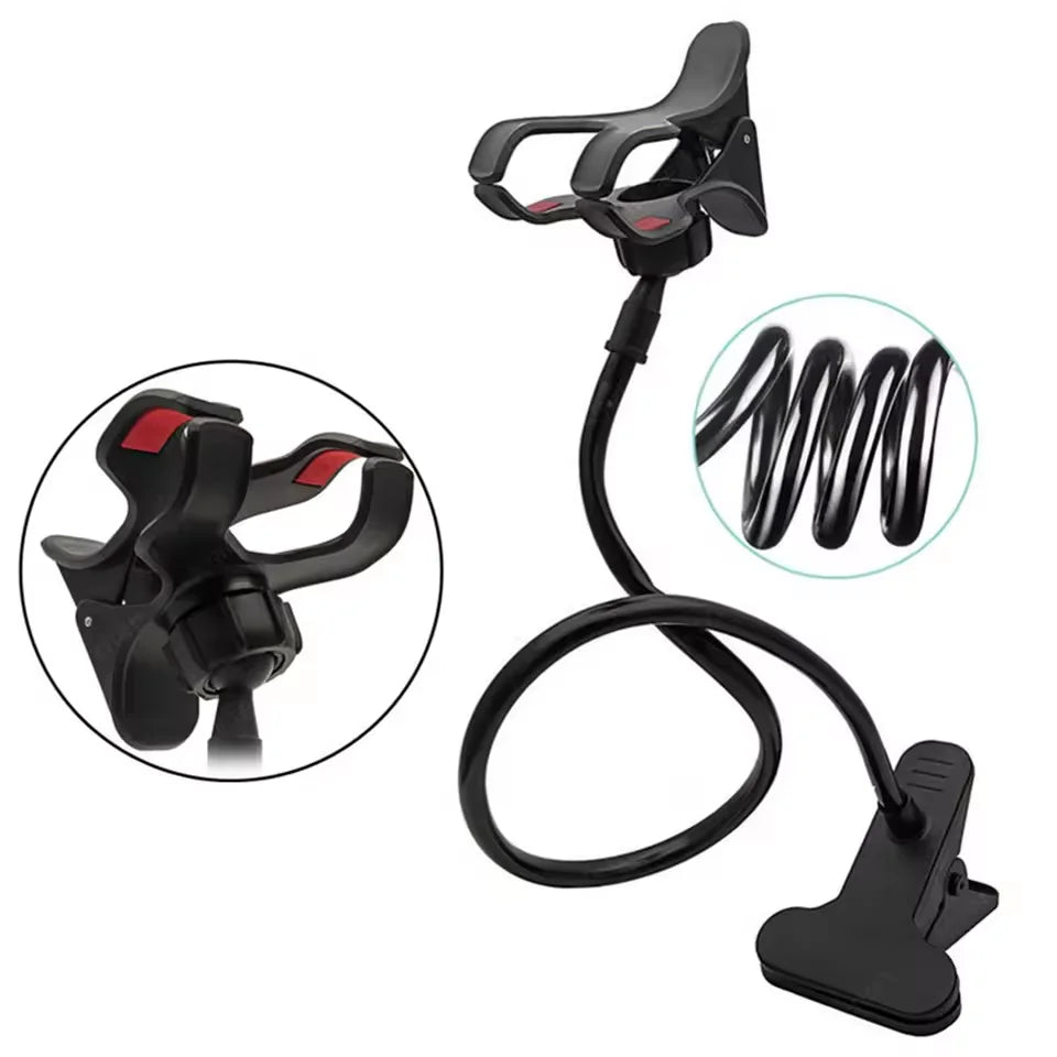 Adjustable Long Arm Bedside Phone Holder Stand | Flexible Mount Phone Stand Mount Qme