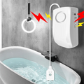 130dB Standalone Water Leak Sensor Detector – Flood Alarm Water Leak Detector Qme White