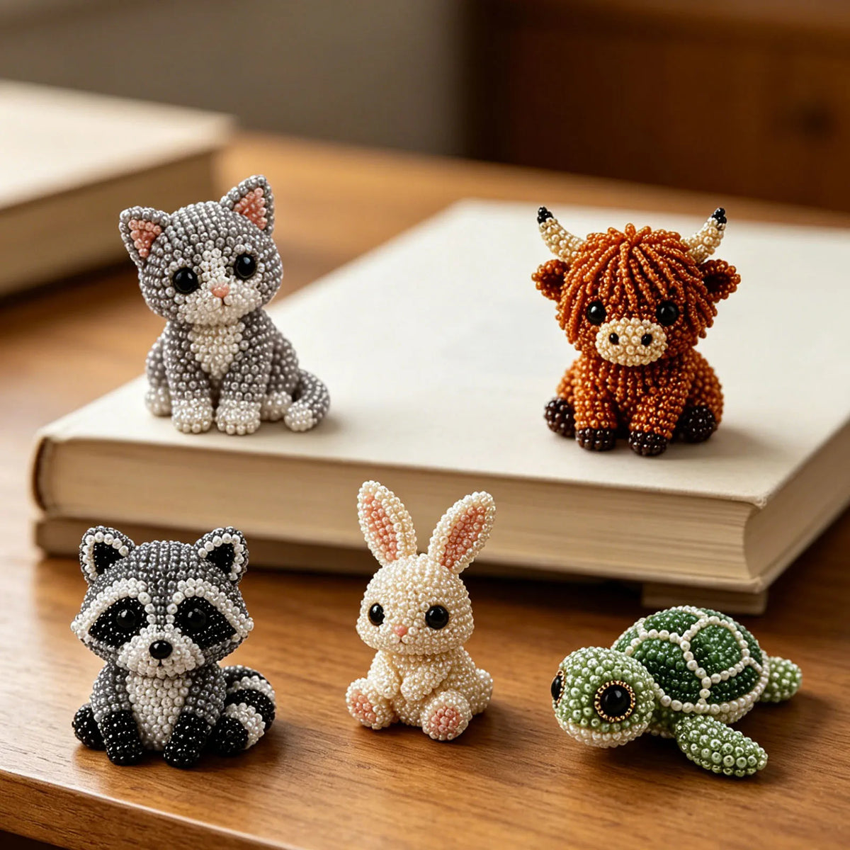 3D DIY Animal Beading Figurine Kit – Creative Bead Art Set DIY Beading Kit Qme