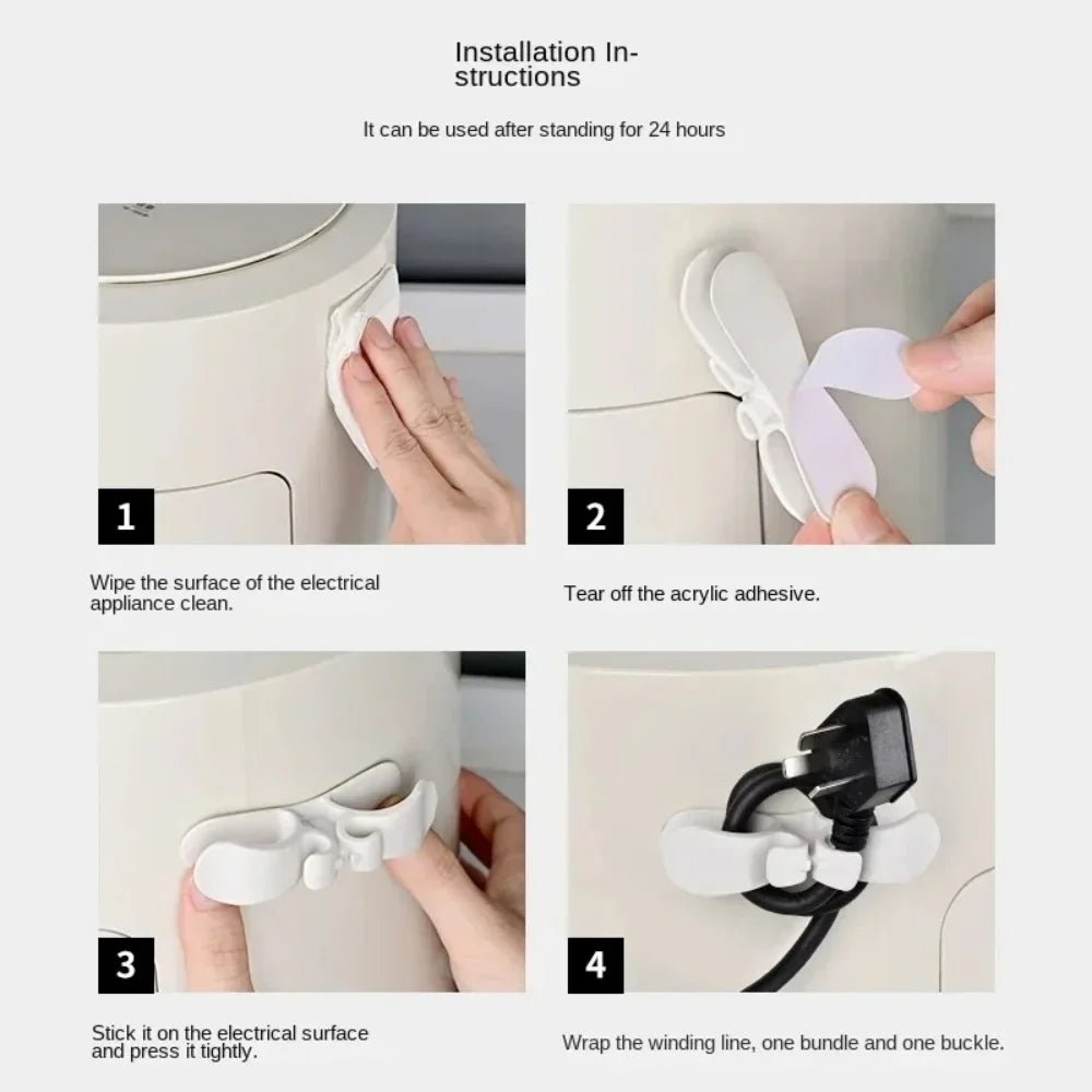 Adhesive Cable Cord Clip Wire Management Holder – 6 Colors Cable Cord Clip Qme