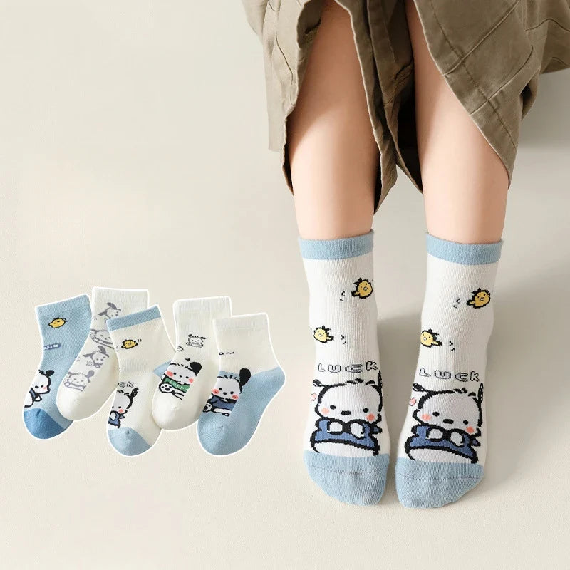 Hello Kitty Kuromi Novelty Socks – Unisex Cartoon Socks Novelty Print Socks Qme