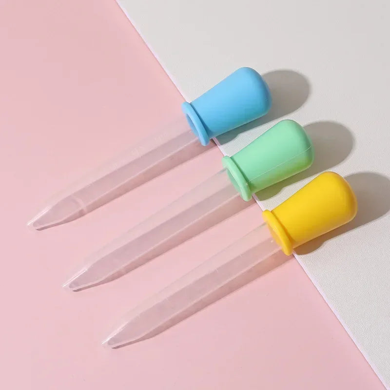 Silicone Baby Medication Dropper Straw 5pcs – Safe Dispenser Baby Medicine Dispenser Qme